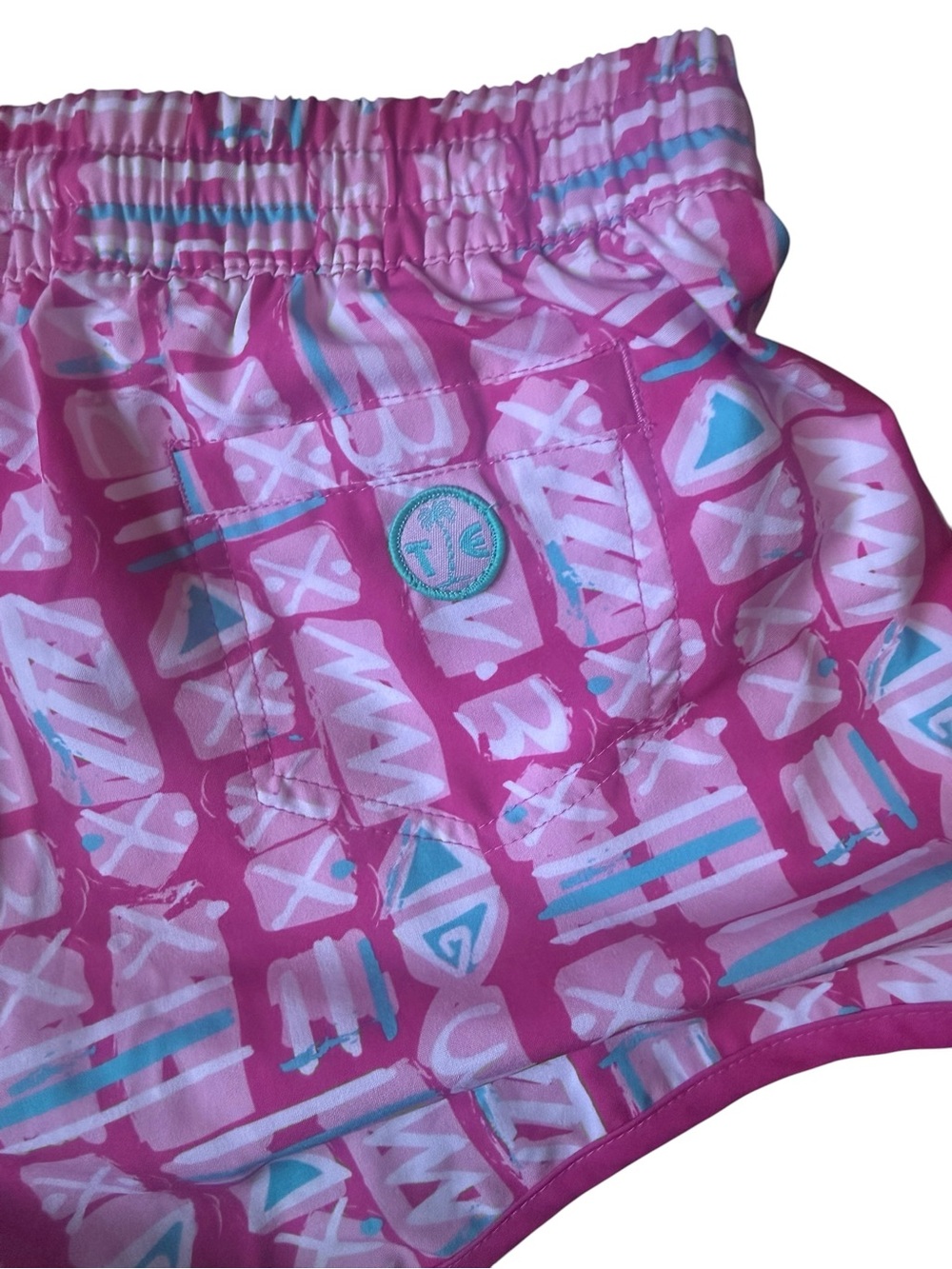 Tipsy Elves Pink Tribal Geometric Athletic Shorts Small Like New! - Picture 3 of 6